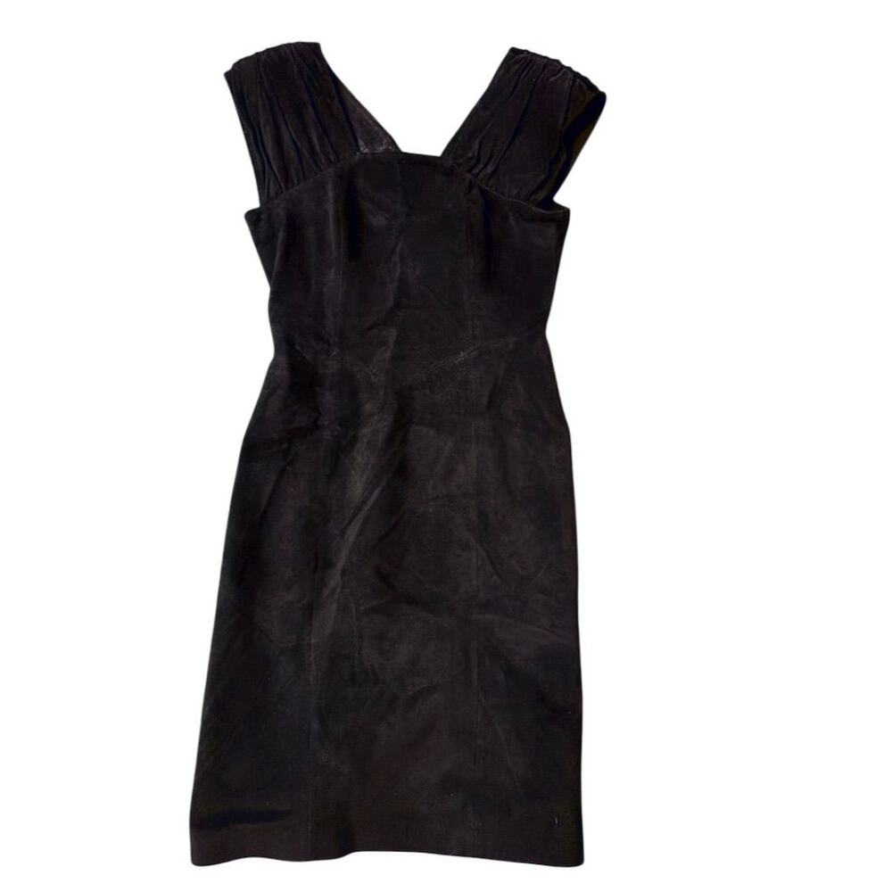 Vintage Lauren Alexandra size 4 petite suede dress